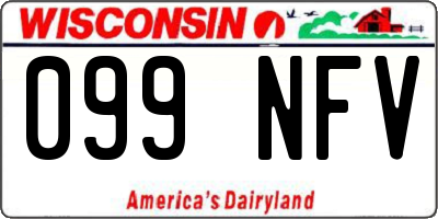 WI license plate 099NFV