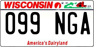 WI license plate 099NGA