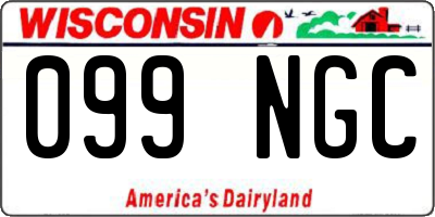 WI license plate 099NGC