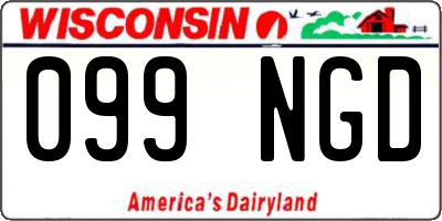 WI license plate 099NGD