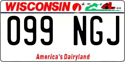 WI license plate 099NGJ