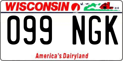 WI license plate 099NGK