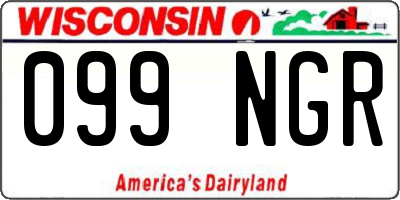 WI license plate 099NGR