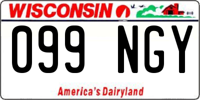WI license plate 099NGY