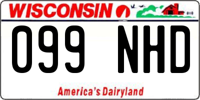 WI license plate 099NHD