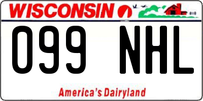 WI license plate 099NHL