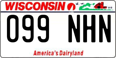 WI license plate 099NHN