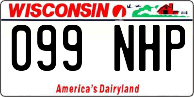 WI license plate 099NHP