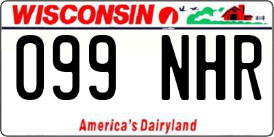WI license plate 099NHR