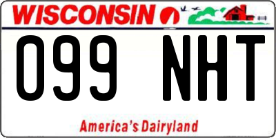 WI license plate 099NHT