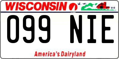 WI license plate 099NIE