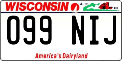 WI license plate 099NIJ