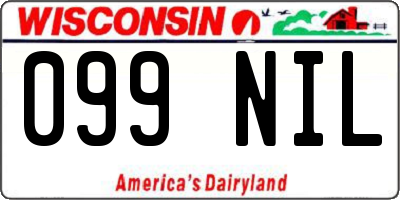 WI license plate 099NIL