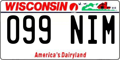 WI license plate 099NIM