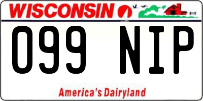 WI license plate 099NIP