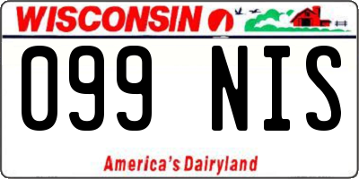 WI license plate 099NIS