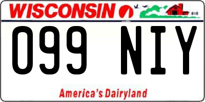 WI license plate 099NIY