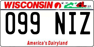 WI license plate 099NIZ