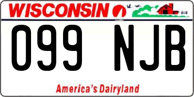 WI license plate 099NJB
