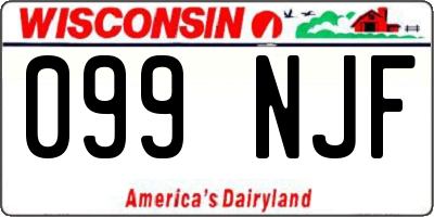 WI license plate 099NJF