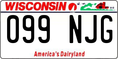 WI license plate 099NJG