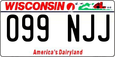 WI license plate 099NJJ