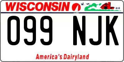 WI license plate 099NJK