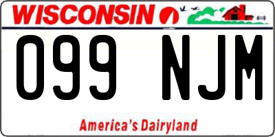 WI license plate 099NJM