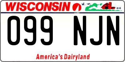 WI license plate 099NJN