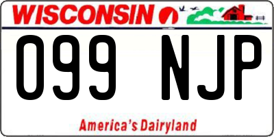 WI license plate 099NJP