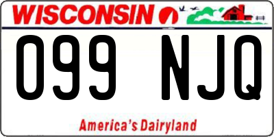 WI license plate 099NJQ