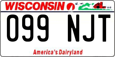 WI license plate 099NJT