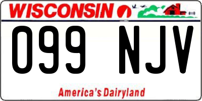 WI license plate 099NJV