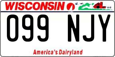 WI license plate 099NJY