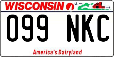WI license plate 099NKC