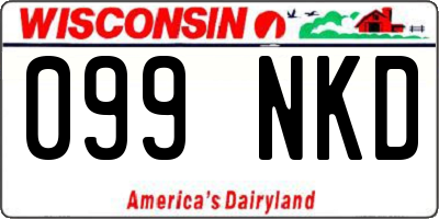 WI license plate 099NKD