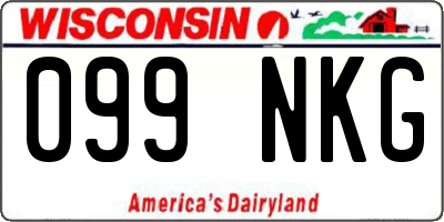 WI license plate 099NKG