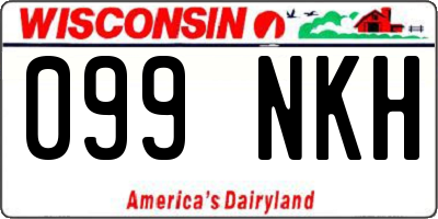 WI license plate 099NKH