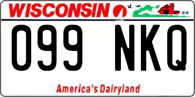 WI license plate 099NKQ