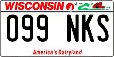 WI license plate 099NKS