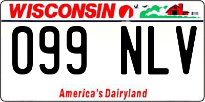WI license plate 099NLV