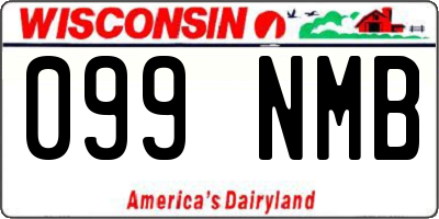 WI license plate 099NMB