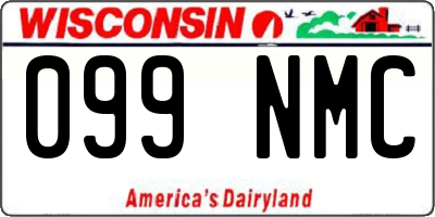 WI license plate 099NMC