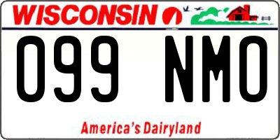 WI license plate 099NMO