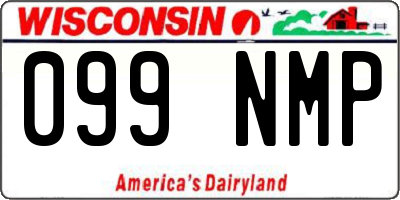 WI license plate 099NMP