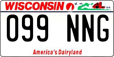 WI license plate 099NNG