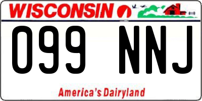 WI license plate 099NNJ