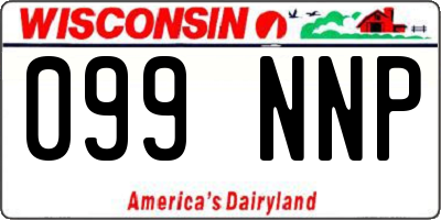 WI license plate 099NNP