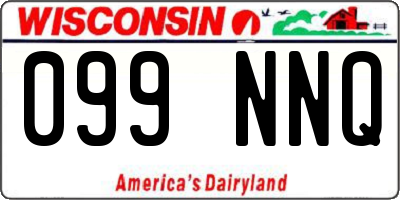 WI license plate 099NNQ