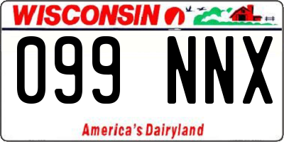 WI license plate 099NNX
